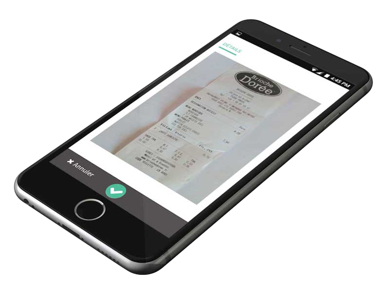 Scanner mobile pour photographier & extraire les données des reçus