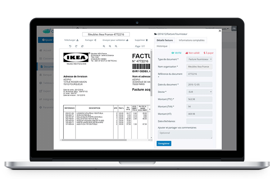 Extraction intelligente et traitement automatique des factures et reçus