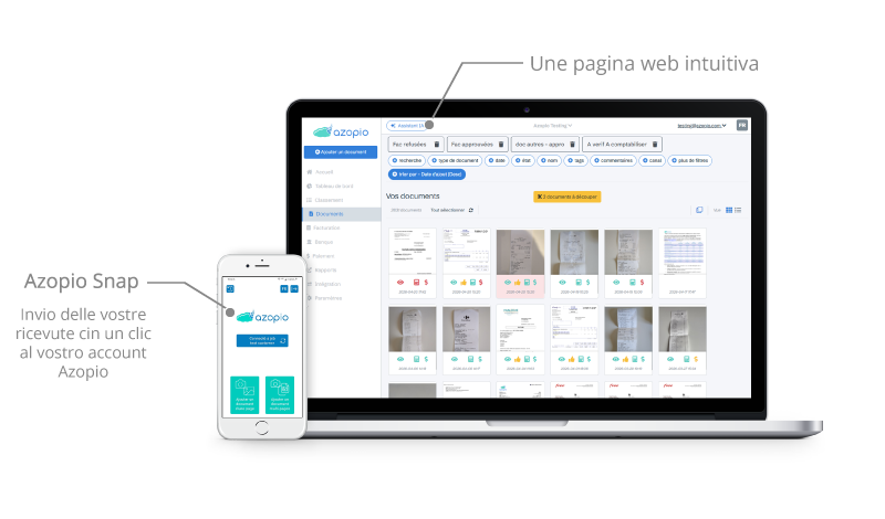 Azopio applicazione web e mobile