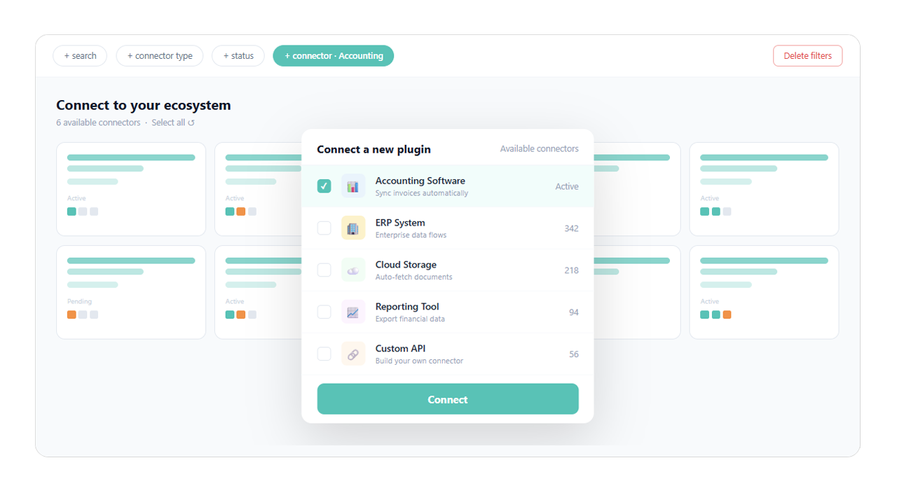 API custom integrations plugin connector interface Azopio