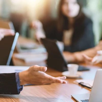 Business meeting for multi-entity financial document processing